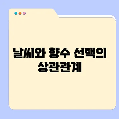 날씨와 향수 선택의 상관관계