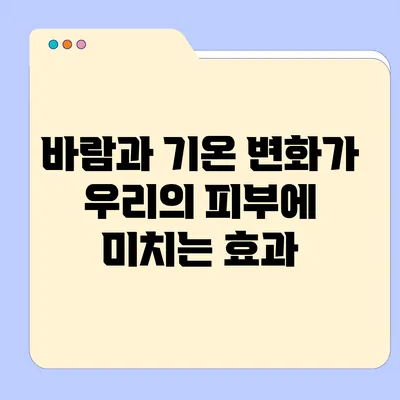 바람과 기온 변화가 우리의 피부에 미치는 효과
