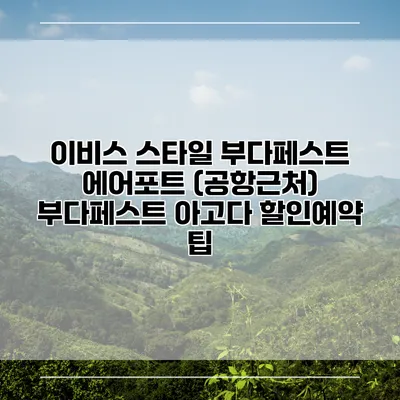 이비스 스타일 부다페스트 에어포트 (공항근처) 부다페스트 아고다 할인예약 팁