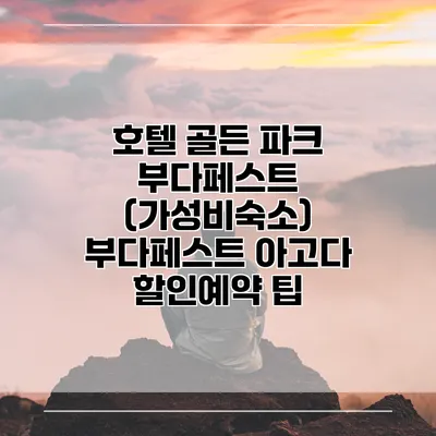 호텔 골든 파크 부다페스트 (가성비숙소) 부다페스트 아고다 할인예약 팁