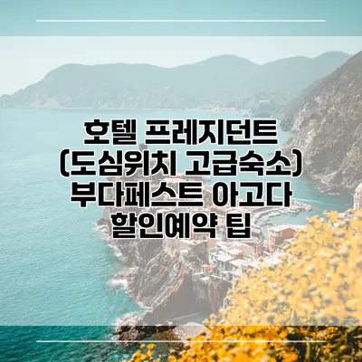 호텔 프레지던트 (도심위치 고급숙소) 부다페스트 아고다 할인예약 팁