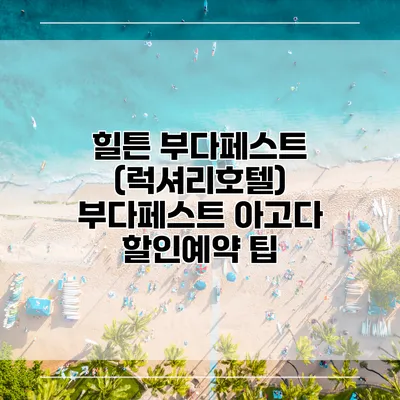 힐튼 부다페스트 (럭셔리호텔) 부다페스트 아고다 할인예약 팁